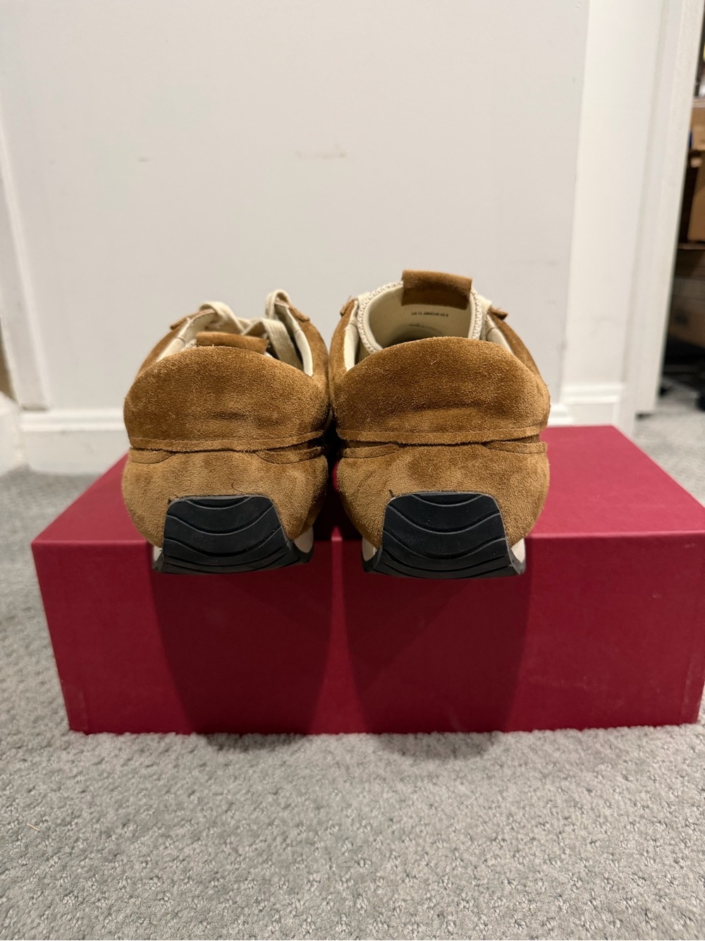 Vince Men's Suede Casual Ocean Sneakers in Brown and Cream - Picture 6 of 9
